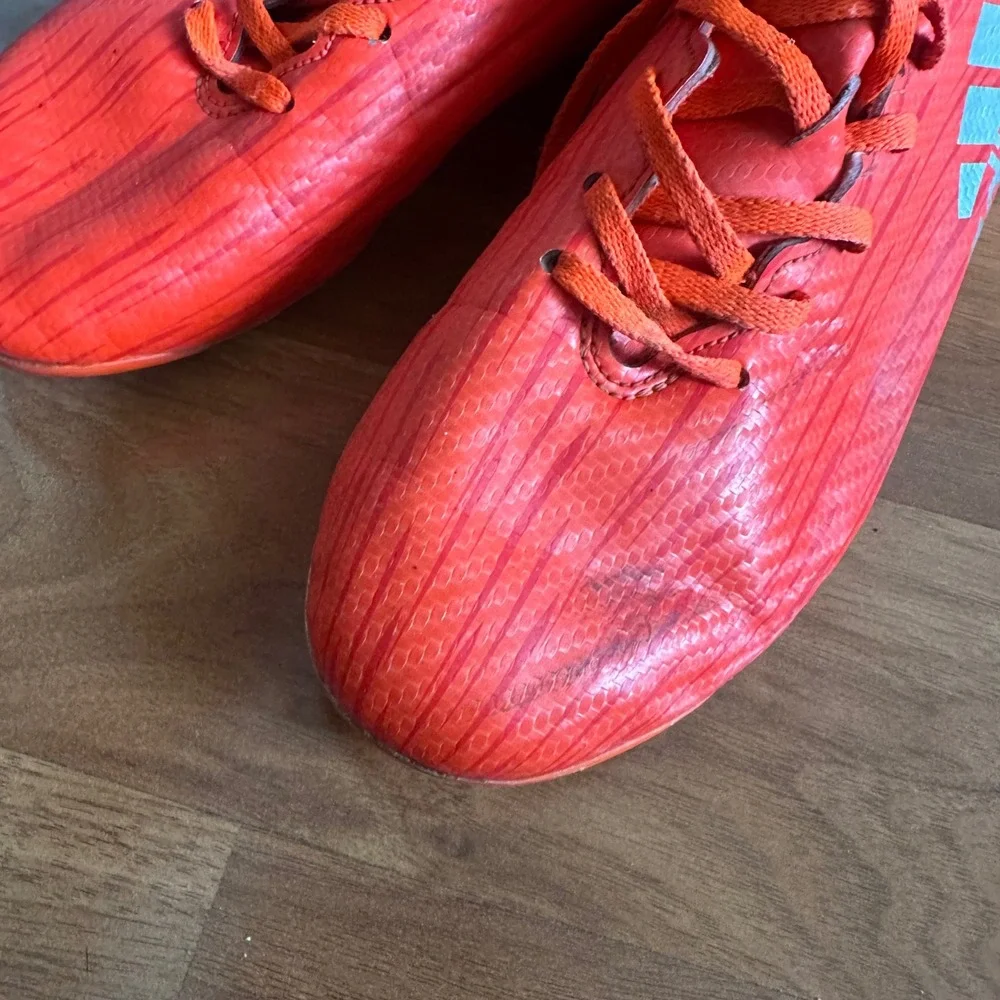 Adidas Soccer Cleats Orange‎ Youth Size 4 US M 3.5 UK FG Football Shoes